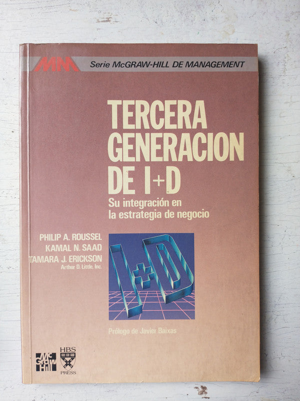 Libro usado en venta: Tercera generacion de I+D; editorial McGraw-Hill impreso en 1991 realizamos envios a todo el mundo.1