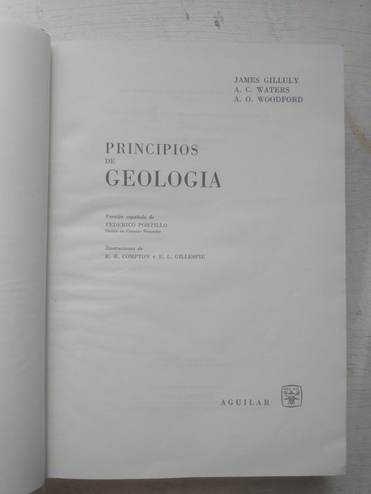 Libro usado en venta: Principios de geologia; editorial Aguilar impreso en 1964 realizamos envios a todo el mundo.1