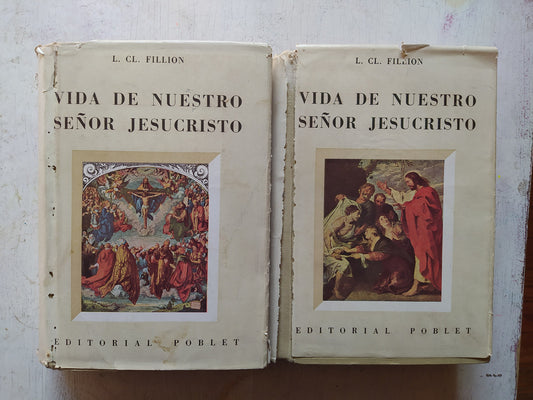 Libro usado en venta: Vida de Nuestro Se?or Jesucristo (2 Tomos) de L Cl Fillion; editorial Poblet impreso en 1949 realizamos envios a todo el mundo.1