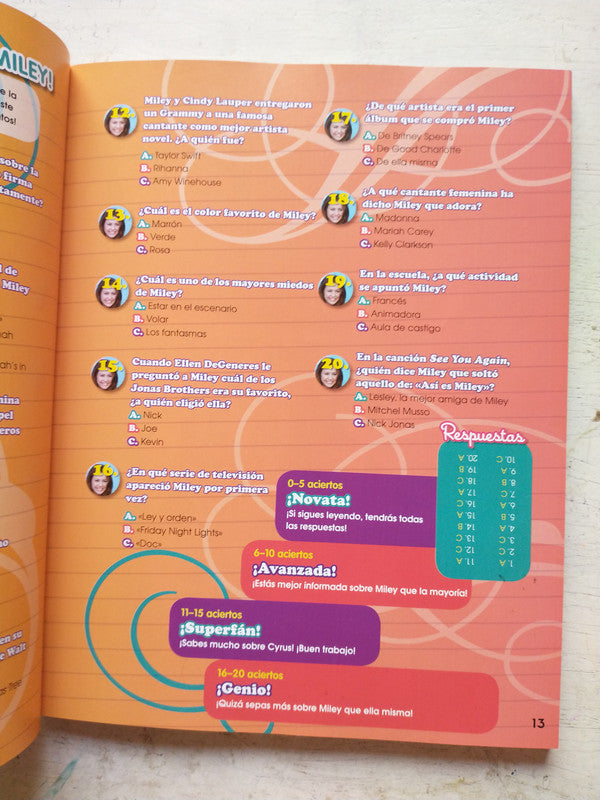Libro usado en venta: Miley Cyrus asi es su vida de Brittany Kent; editorial Cupula impreso en 2010 realizamos envios a todo el mundo.2
