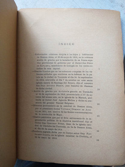 Libro usado en venta: El clero argentino de 1810 a 1830 (2 tomos); editorial Imp. De M. A. Rosas impreso en 1907 realizamos envios a todo el mundo.2