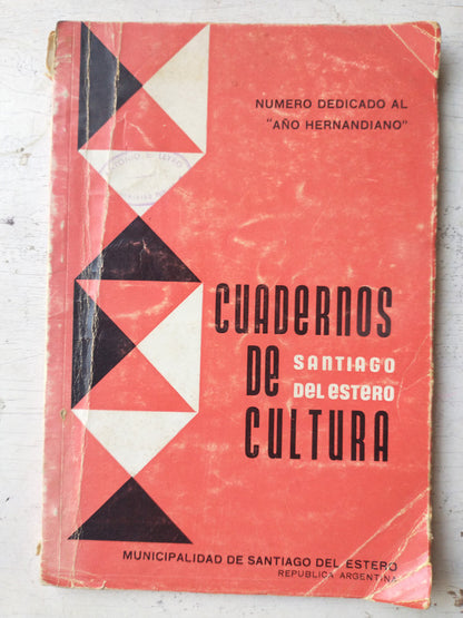 Libro usado en venta: Santiago del Estero de Cuadernos de cultura; editorial Municipalidad de Santiago del Estero impreso en 1972.1