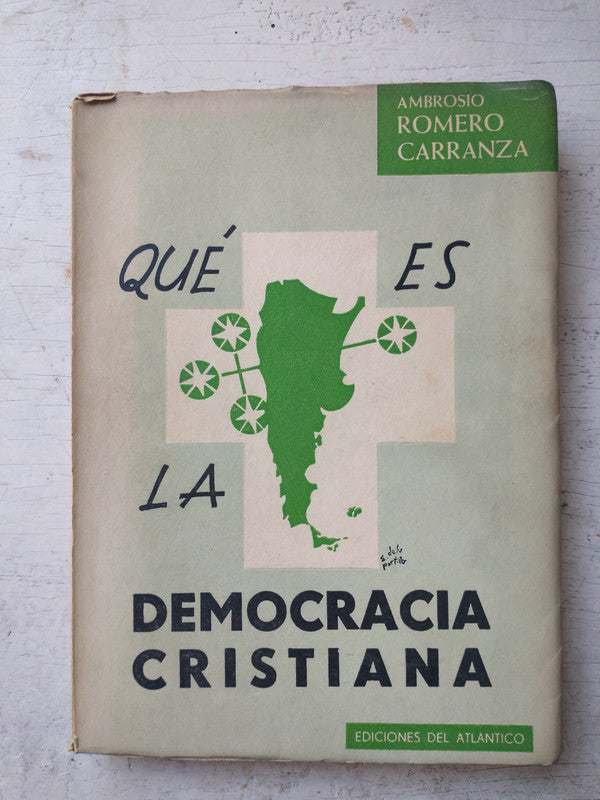 Libro usado en venta: La democracia cristiana de Ambrosio Romero Carranza; editorial Del Atlantico impreso en 1956 realizamos envios a todo el mundo.1