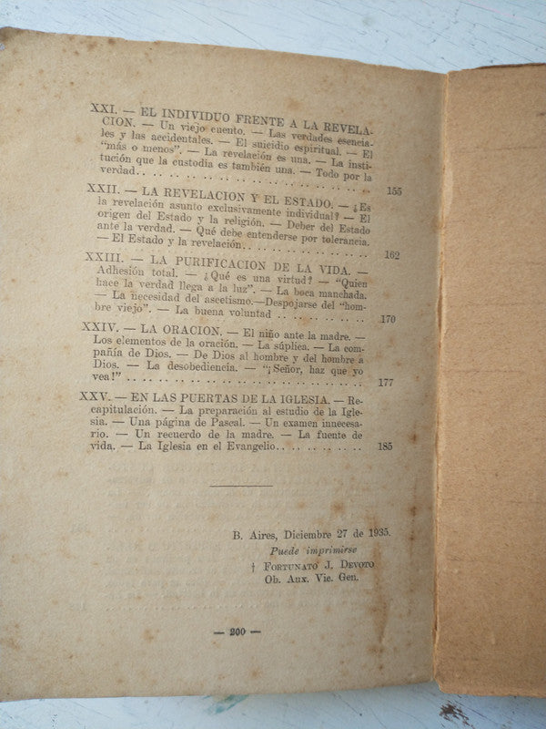 Libro usado en venta: Iglesia - Religion (Vol. 1) de Gustavo J. Franceschi; editorial A. Pedemonte impreso en 1935 realizamos envios a todo el mundo.3