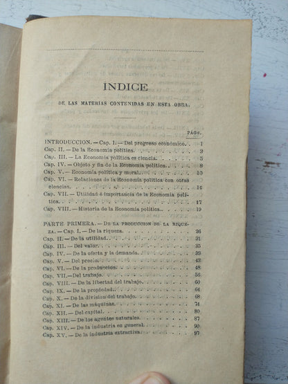 Libro usado en venta: Principios de economia politica de D. Manuel Colmeiro; editorial Imprenta de Fermin Martinez Garcia impreso en 1873.3