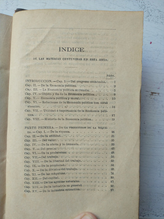 Libro usado en venta: Principios de economia politica de D. Manuel Colmeiro; editorial Imprenta de Fermin Martinez Garcia impreso en 1873.3