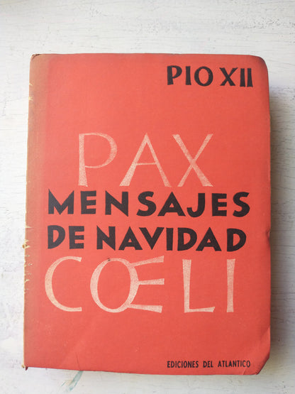 Libro usado en venta: Mensaje de Navidad de Pio XII; editorial Del Atlantico impreso en 1957 realizamos envios a todo el mundo.1