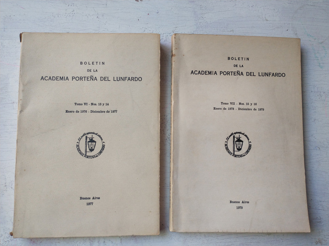 Libro usado en venta: Boletin de la Academia Porte?a de Lunfardo (Tomo VI - VII); editorial Academia Porteña del Lunfardo impreso en 1977.1