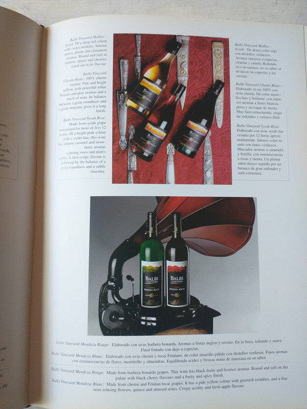 Libro usado en venta: Los vinos argentinos de hoy; editorial Arte Aplicada impreso en 1997 realizamos envios a todo el mundo.2