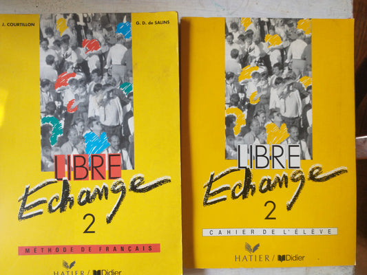 Libro usado en venta: Libre Echange 2 - Cahier d'exercices 2 de J. Courtillon - G. D. de Salins; editorial Hatier impreso en 1991.1