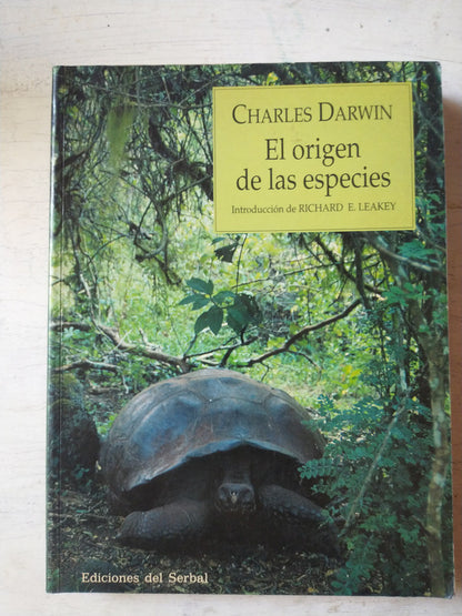 Libro usado en venta: El origen de las especies de Charles Darwin; editorial Del Serbal impreso en 1994 realizamos envios a todo el mundo.1