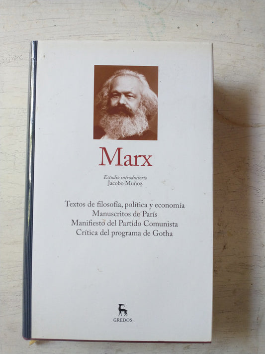 Libro usado en venta: Textos de filosofia, politica y economia de Marx; editorial Gredos impreso en 2012 realizamos envios a todo el mundo.1