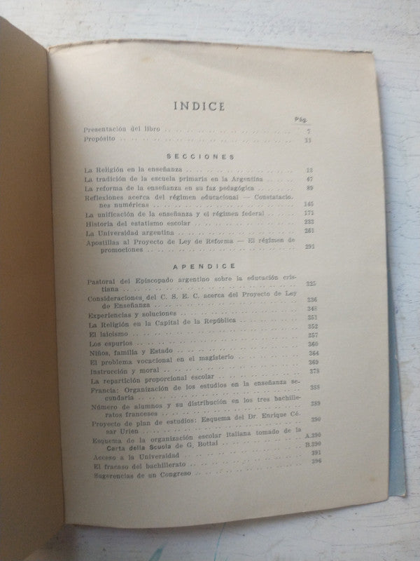 Libro usado en venta: La ense?anza nacional; editorial Espasa - Calpe impreso en 1940 realizamos envios a todo el mundo.3