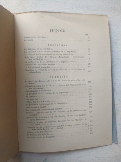 Libro usado en venta: La ense?anza nacional; editorial Espasa - Calpe impreso en 1940 realizamos envios a todo el mundo.3