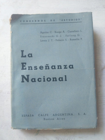 Libro usado en venta: La ense?anza nacional; editorial Espasa - Calpe impreso en 1940 realizamos envios a todo el mundo.1
