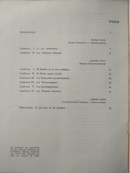 La genesis de la humanidad C. Arambourg