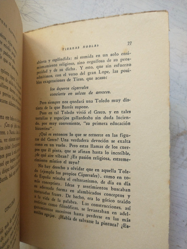 Libro usado en venta: Tierras nobles: Viajes por Espa?a y Portugal de Arturo Capdevila; editorial El Ateneo impreso en 1925 envios a todo el mundo.3