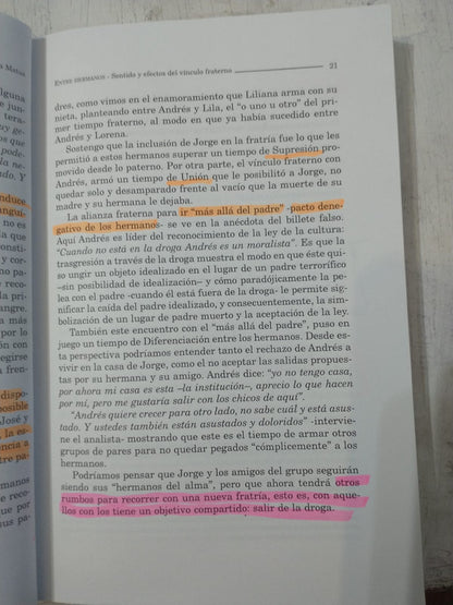 Libro usado en venta: Entre hermanos - Sentido y efectos del vinculo fraterno; editorial Lugar impreso en 2003 realizamos envios a todo el mundo.2