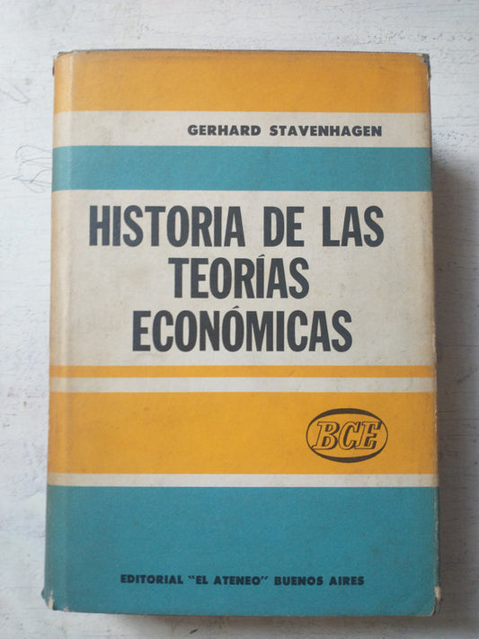 Libro usado en venta: Historia de las teorias economicas de Gerhard Stavenhagen; editorial El Ateneo impreso en 1960 realizamos envios a todo el mundo.1