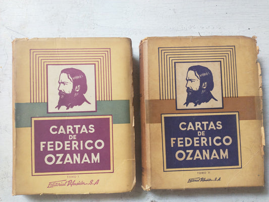 Libro usado en venta: Cartas de Federico Ozanam (2 Tomos); editorial Difusion impreso en 1945 realizamos envios a todo el mundo.1