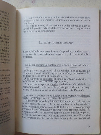 Libro usado en venta: La cabeza bien puesta de Edgar Morin; editorial Nueva Vision impreso en 1999 realizamos envios a todo el mundo.3