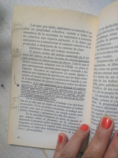Libro usado en venta: El manifiesto comunista de Karl Marx - Friedrich Engels; editorial Centro Editor de Cultura impreso en 2003.3