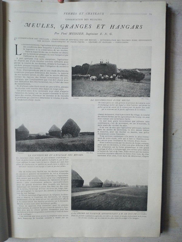 Libro usado en venta: Fermes & Chateaux - N? 37 (Tome IV); impreso en 1908 realizamos envios a todo el mundo.3