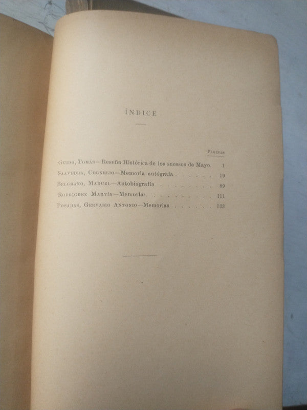 Libro usado en venta: Memorias y autobiografias (2 Tomos); editorial M. A. Rosas impreso en 1910 realizamos envios a todo el mundo.3