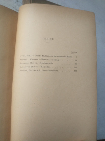 Libro usado en venta: Memorias y autobiografias (2 Tomos); editorial M. A. Rosas impreso en 1910 realizamos envios a todo el mundo.3
