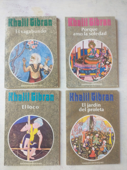 Libro usado en venta: 4 libros de Khalil Gibran de Khalil Gibran; editorial Offsetgrama impreso en 1979 realizamos envios a todo el mundo.1