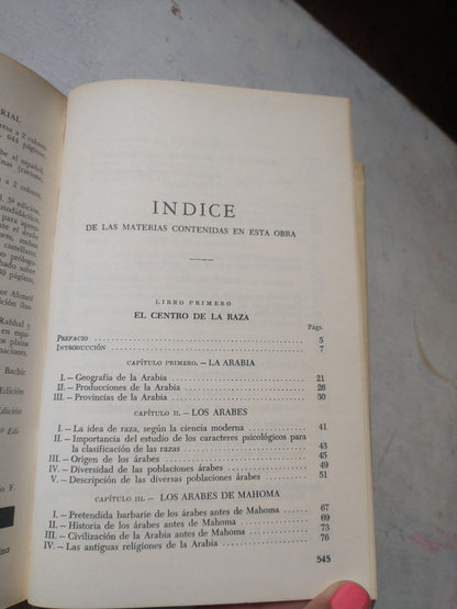Libro usado en venta: La civilizacion de los arabes de Gustavo Le Bon; editorial El Nilo impreso en 1974 realizamos envios a todo el mundo.3