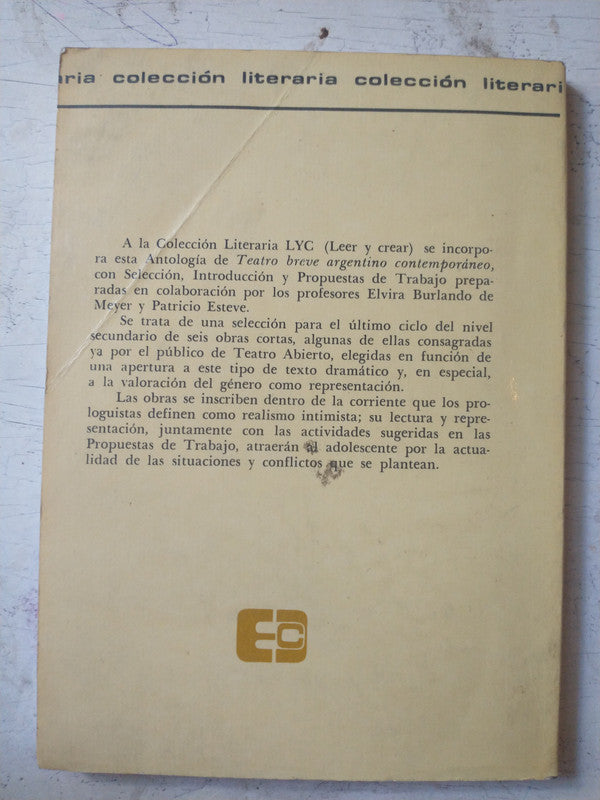 Libro usado en venta: El grotesco criollo: Discepolo - Cossa de Armando Discepolo; editorial Colihue impreso en 2002 realizamos envios a todo el mundo.2
