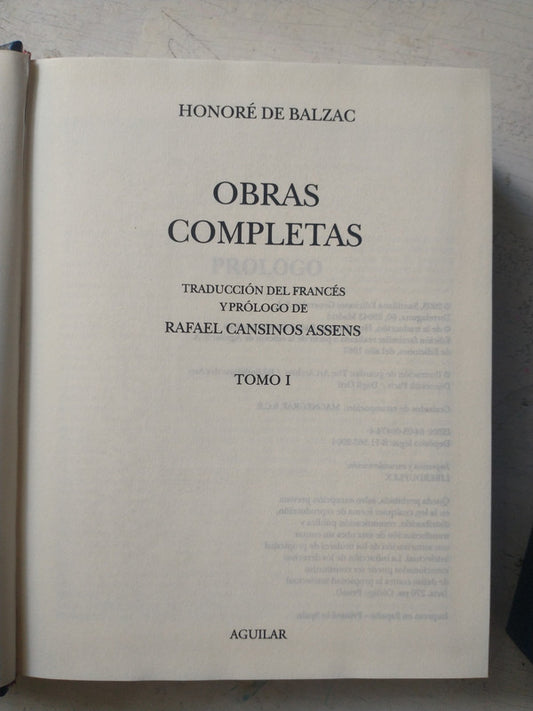 Libro usado en venta: Obras completas (4 Tomos) de Honore de Balzac; editorial Aguilar impreso en 2003 realizamos envios a todo el mundo.1
