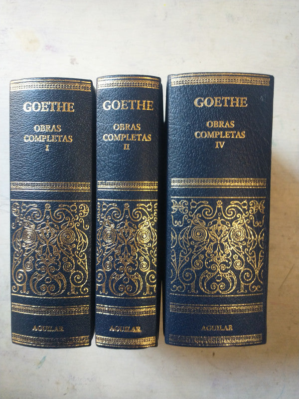 Libro usado en venta: Obras completas (Solo Tomos 1- 2 - 4) de Johann Wolfgang Von Goethe; editorial Aguilar impreso en 2003 envios a todo el mundo.3