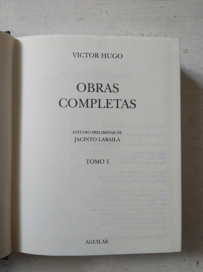 Libro usado en venta: Obras completas (Solo Tomo 1) de Victor Hugo; editorial Aguilar impreso en 2004 realizamos envios a todo el mundo.1