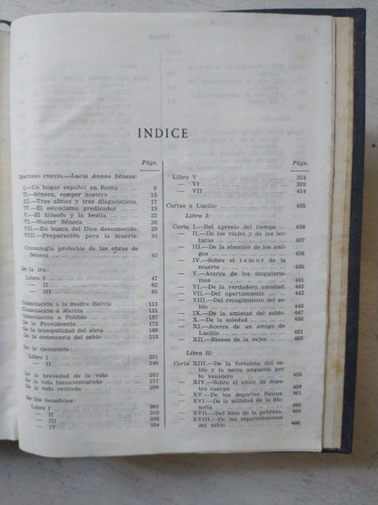 Libro usado en venta: Obras Completas de Lucio Anneo Seneca; editorial Aguilar impreso en 1949 realizamos envios a todo el mundo.4