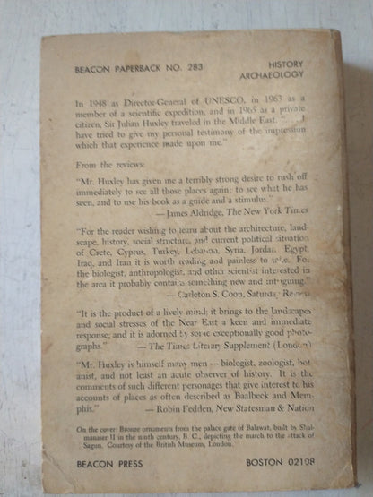 Libro usado en venta: From an antique land de Julian Huxley; editorial Beacon Press impreso en 1966 realizamos envios a todo el mundo.3