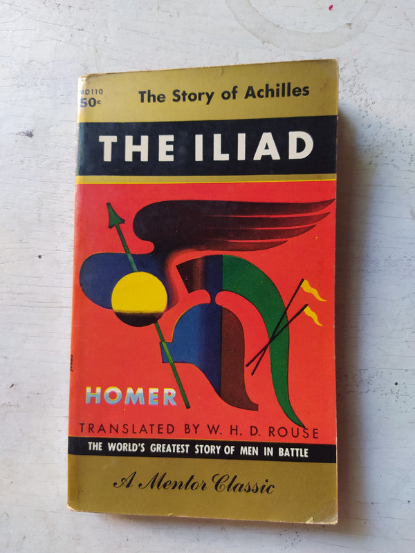 Libro usado en venta: The iliad de Homer; editorial Mentor Book impreso en 1956 realizamos envios a todo el mundo.1