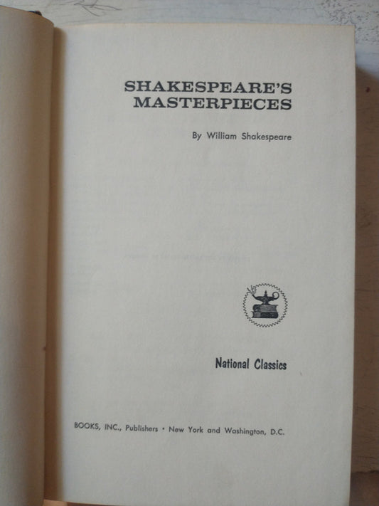 Libro usado en venta: Shakespeare's Masterpieces de William Shakespeare; editorial Books realizamos envios a todo el mundo.1