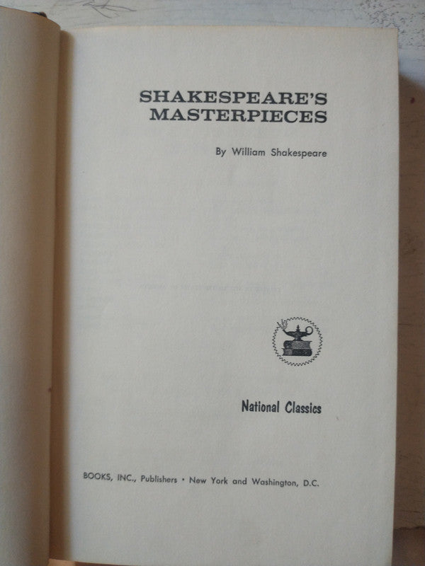Libro usado en venta: Shakespeare's Masterpieces de William Shakespeare; editorial Books realizamos envios a todo el mundo.1