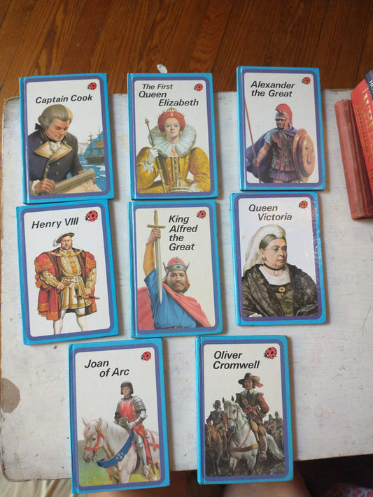 Libro usado en venta: 8 libros en Ingles de History; editorial Ladybird Books impreso en 1963 realizamos envios a todo el mundo.1