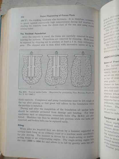 Libro usado en venta: Project Engineering of Process Plants de Rase - Barrow; editorial John Wiley & Sons impreso en 1957.4