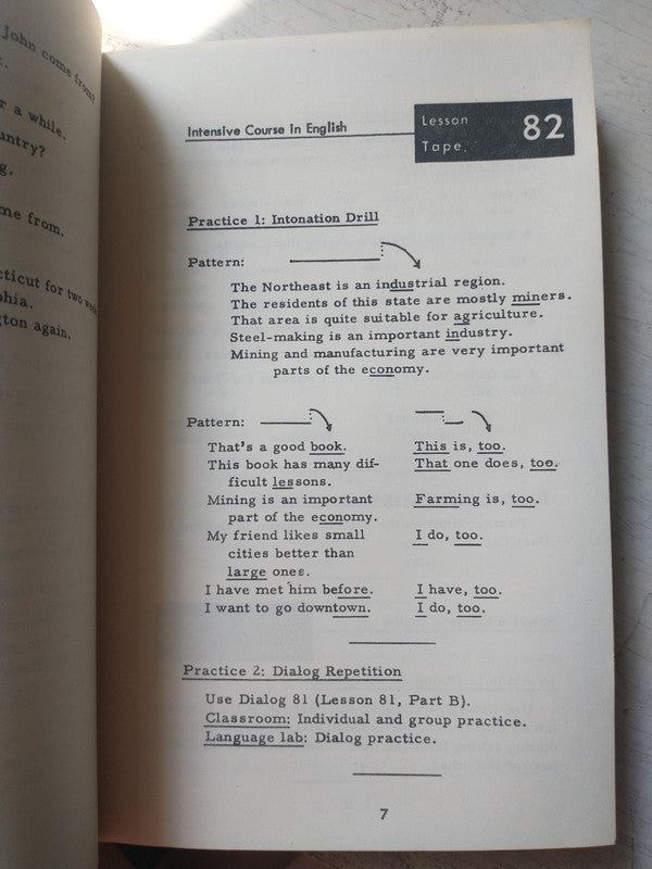 Libro usado en venta: Intensive course in English (Advance 2, Vol. 3); editorial Libros Quintana realizamos envios a todo el mundo.3
