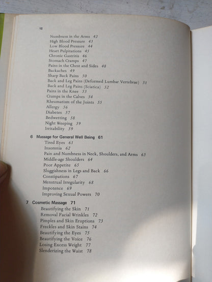 Libro usado en venta: Massage - The Oriental Method de Katsusuke Serizawa; editorial Japan Publications impreso en 1973 envios a todo el mundo.4
