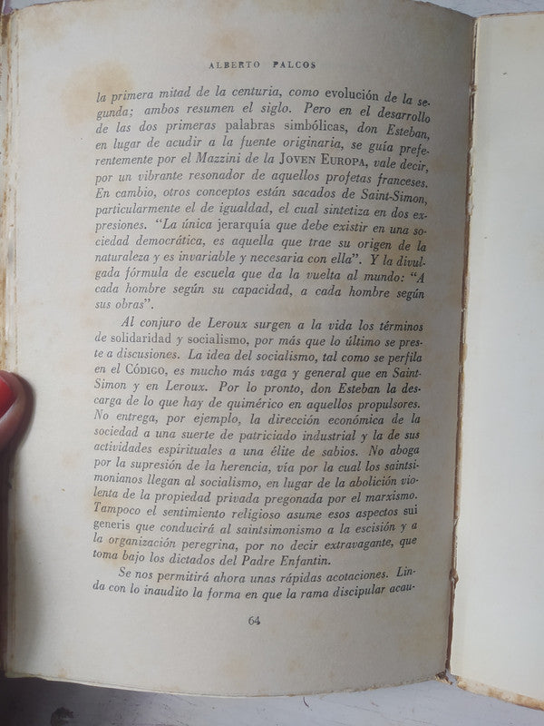 Libro usado en venta: Echeverria y la democracia argentina de Alberto Palcos; editorial El Ateneo impreso en 1941 realizamos envios a todo el mundo.2