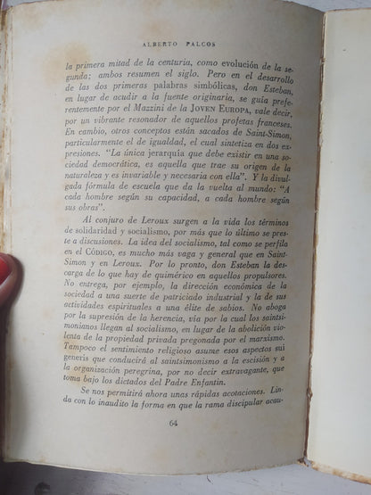 Libro usado en venta: Echeverria y la democracia argentina de Alberto Palcos; editorial El Ateneo impreso en 1941 realizamos envios a todo el mundo.2
