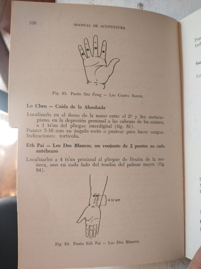 Libro usado en venta: Manual de acupuntura de Pao-Cheng Niu de Liebenthal; editorial El Ateneo impreso en 1974 realizamos envios a todo el mundo.2