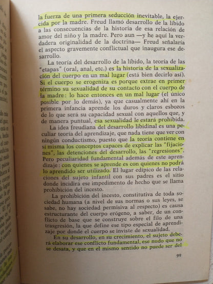 Libro usado en venta: Lecciones de Introduccion al psicoanalisis - Vol. 1 de Oscar Masotta; editorial Gedisa impreso en 1985 envios a todo el mundo.4