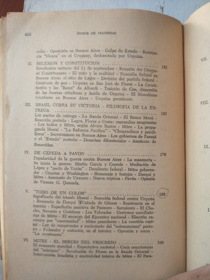Libro usado en venta: Historia de la Patria Argentina (1515-1943) - Tomo 1 de Ernesto Palacio; editorial A. Peña Lillo impreso en 1974.2