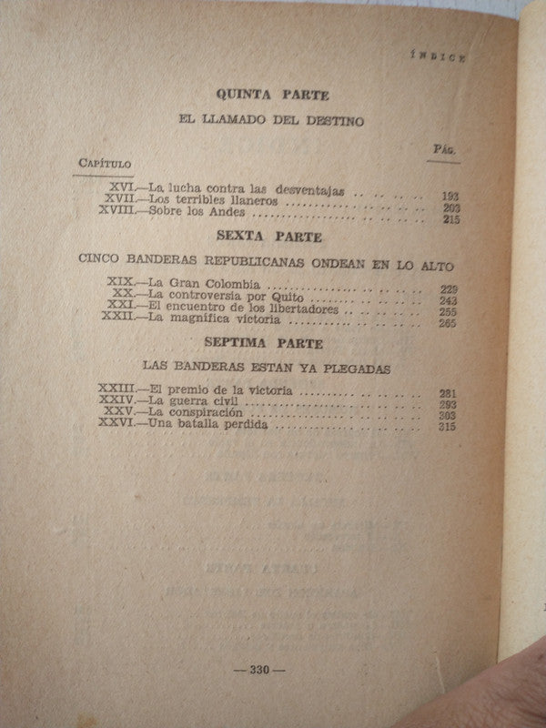 Libro usado en venta: Bolivar de Phyllis Marschall - John Crane; editorial Zig - Zag impreso en 1932 realizamos envios a todo el mundo.3